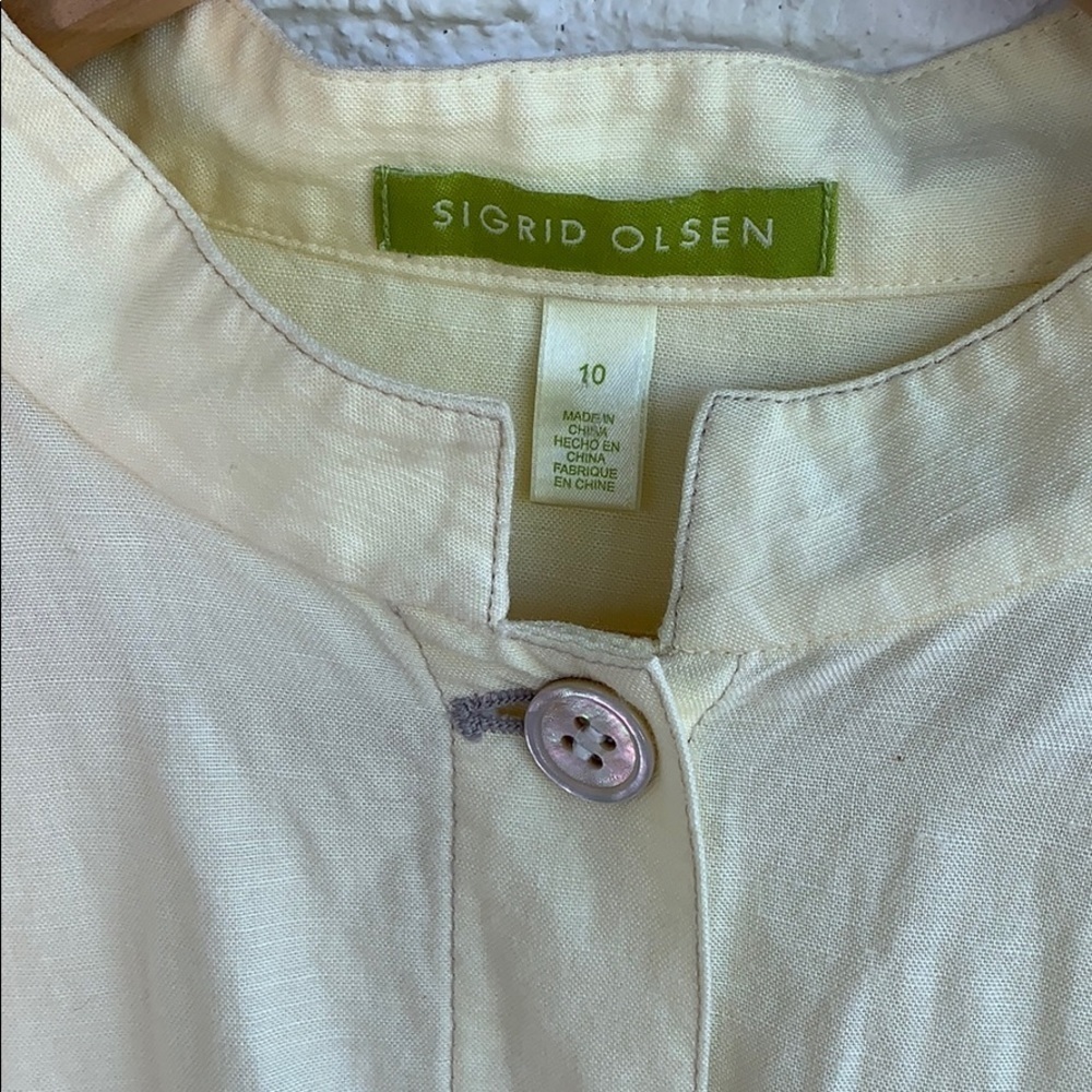 Sigrid Olson Linen Button Up Lightweight Jacket S… - image 5